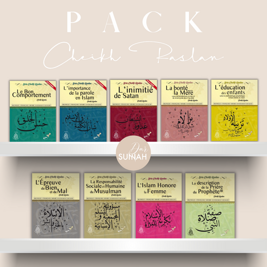 Pack Cheikh Raslan 9 livres bilingues - Édition Pieux Prédécesseurs