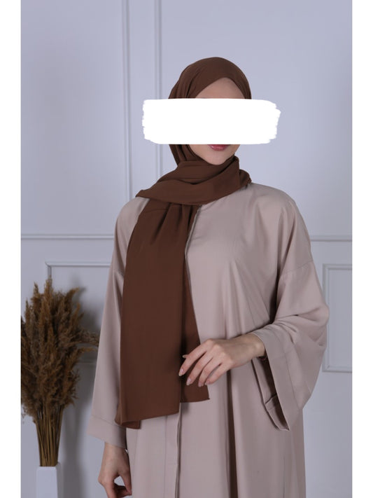 Hijab Soie de Medine - Chocolat