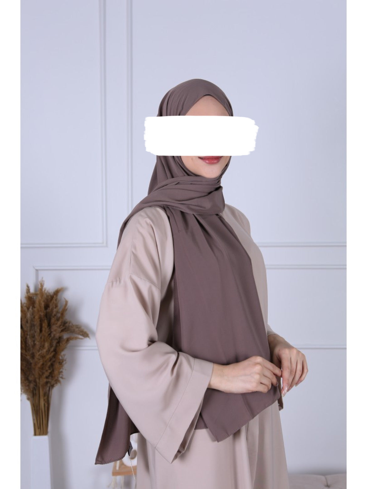 Hijab Soie de Medine - Taupe foncé