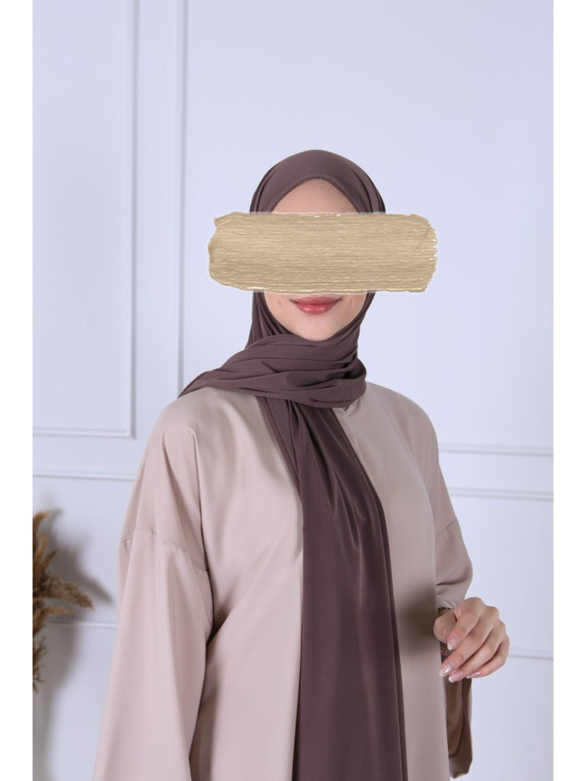 Hijab Jersey Premium Luxe - Taupe foncé