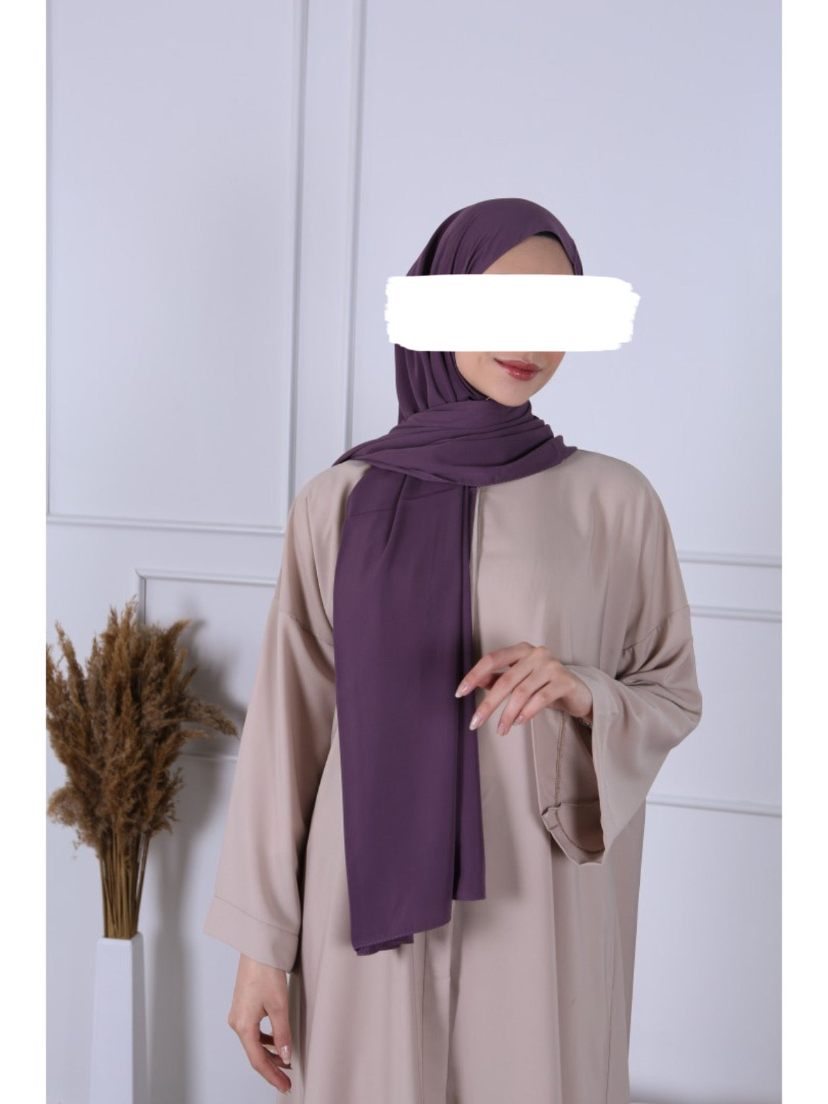 Hijab Soie de Medine - Lila foncé