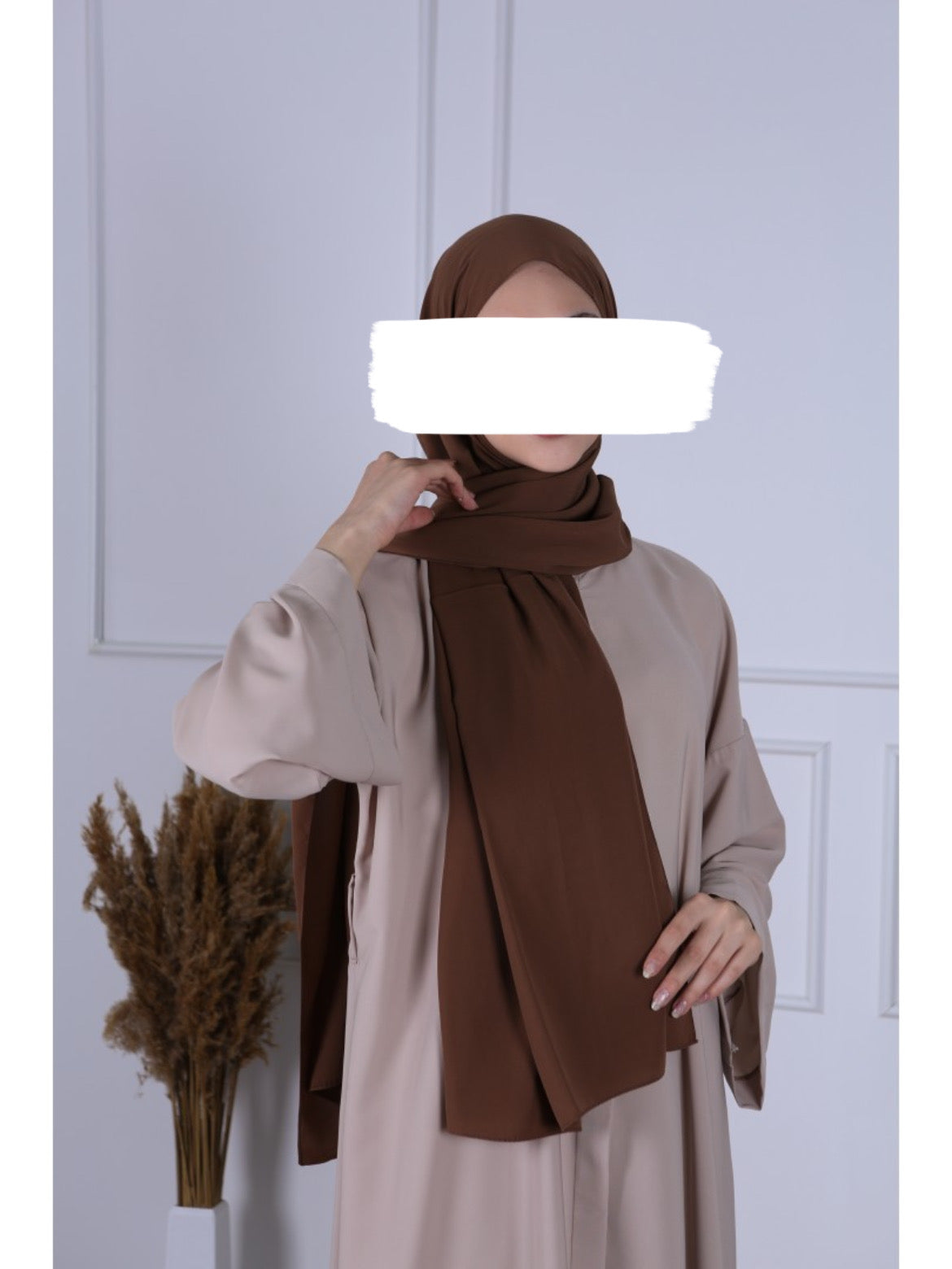 Hijab Soie de Medine - Chocolat