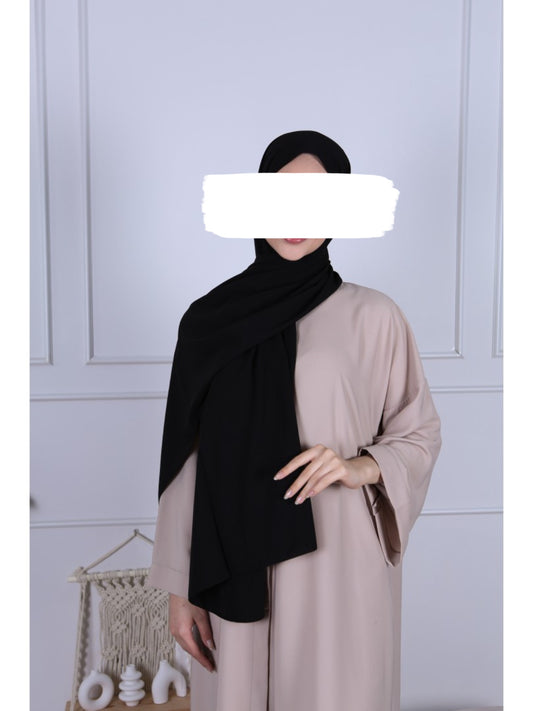 Hijab Soie de Medine - Noir