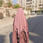 Abaya saoudienne OUMMI ABI MOI (whool peach)