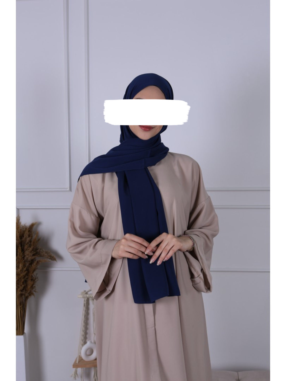 Hijab Soie de Medine - Bleu Nuit