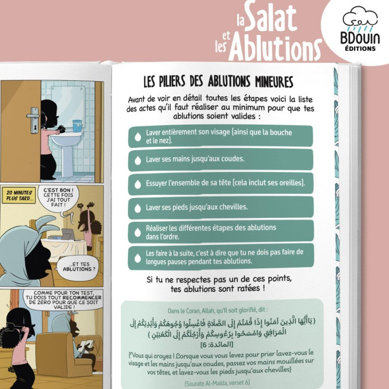 Mini Guide Illustré : Apprendre La Salat (La Prière) Et Les Ablutions (Version Fille)