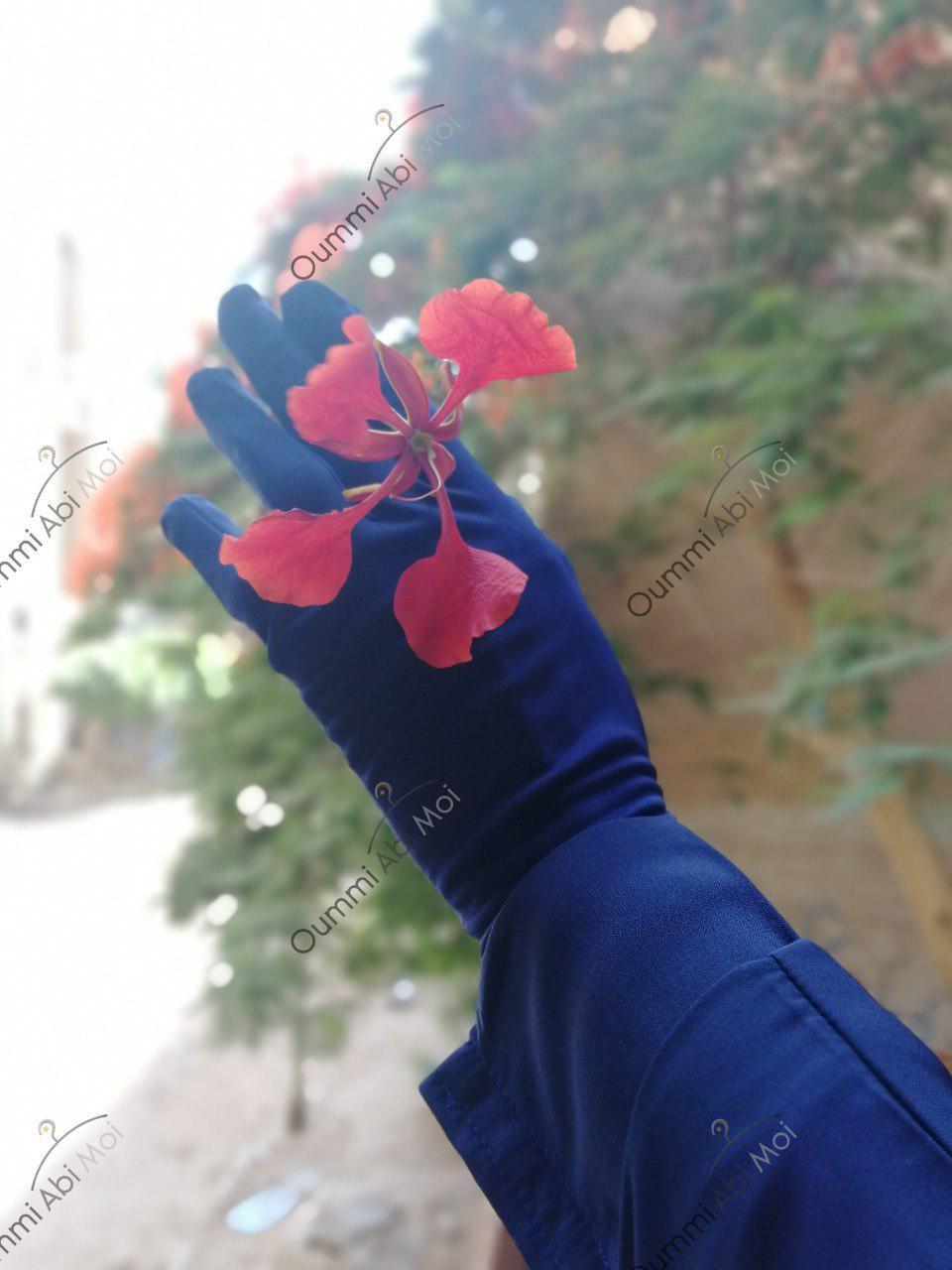 Gants tactiles à fleurs -Oummi Abi Moi