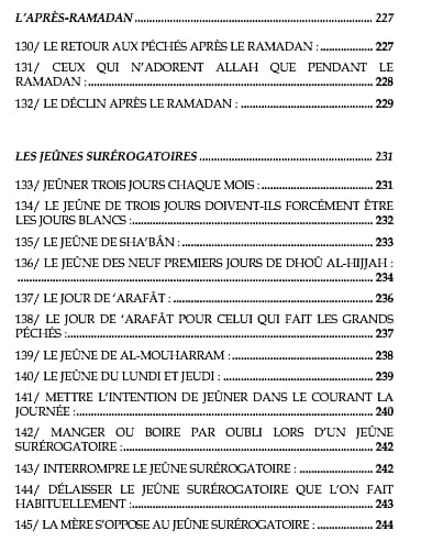 Les piliers de l'islam : Questions liées au jeûne et au ramadan